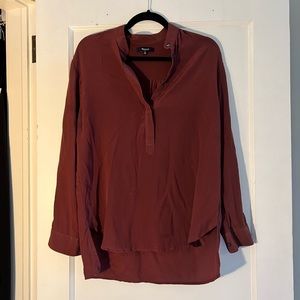 Madewell 100% silk button down